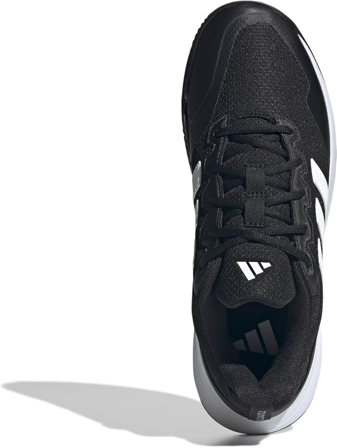 Кроссовки мужские Adidas Gamecourt 2 - черные, черный/белый/металлик — фото 2
