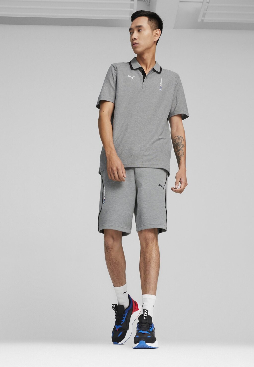 

Рубашка-поло BMW M MOTORSPORT Puma, цвет medium gray heather