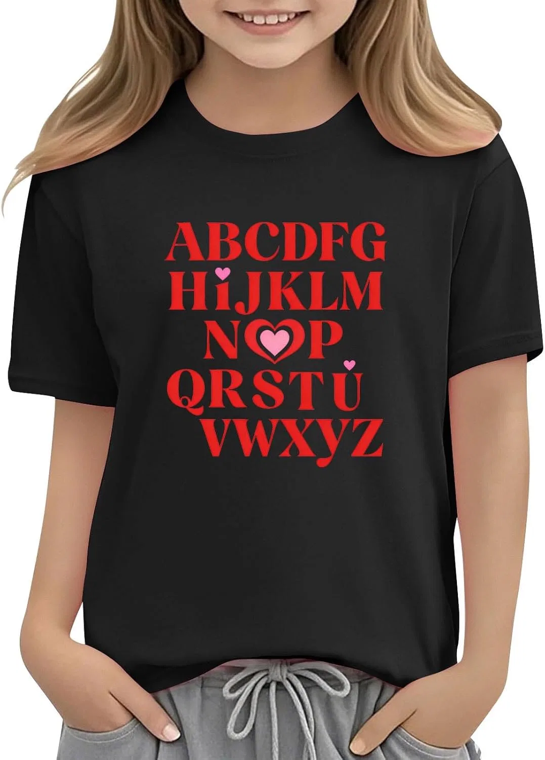 Футболка с буквами Zzalalana, детская, черная
