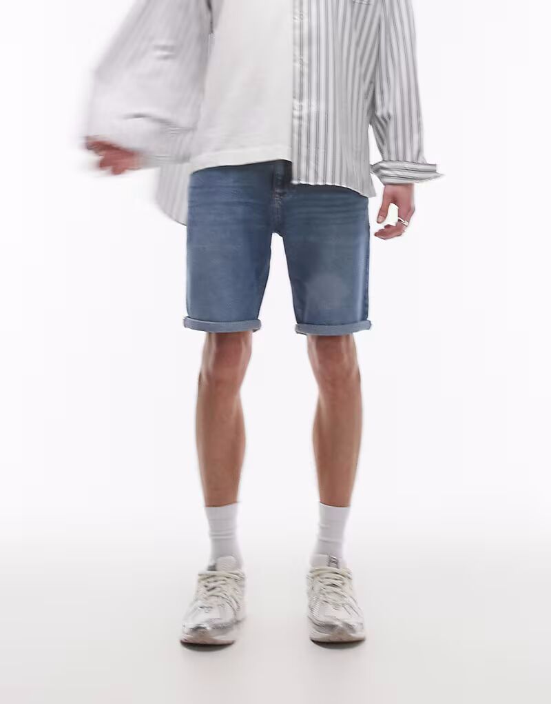 

Узкие джинсовые шорты Tommy Jeans Scanton с отворотами, цвет: средний