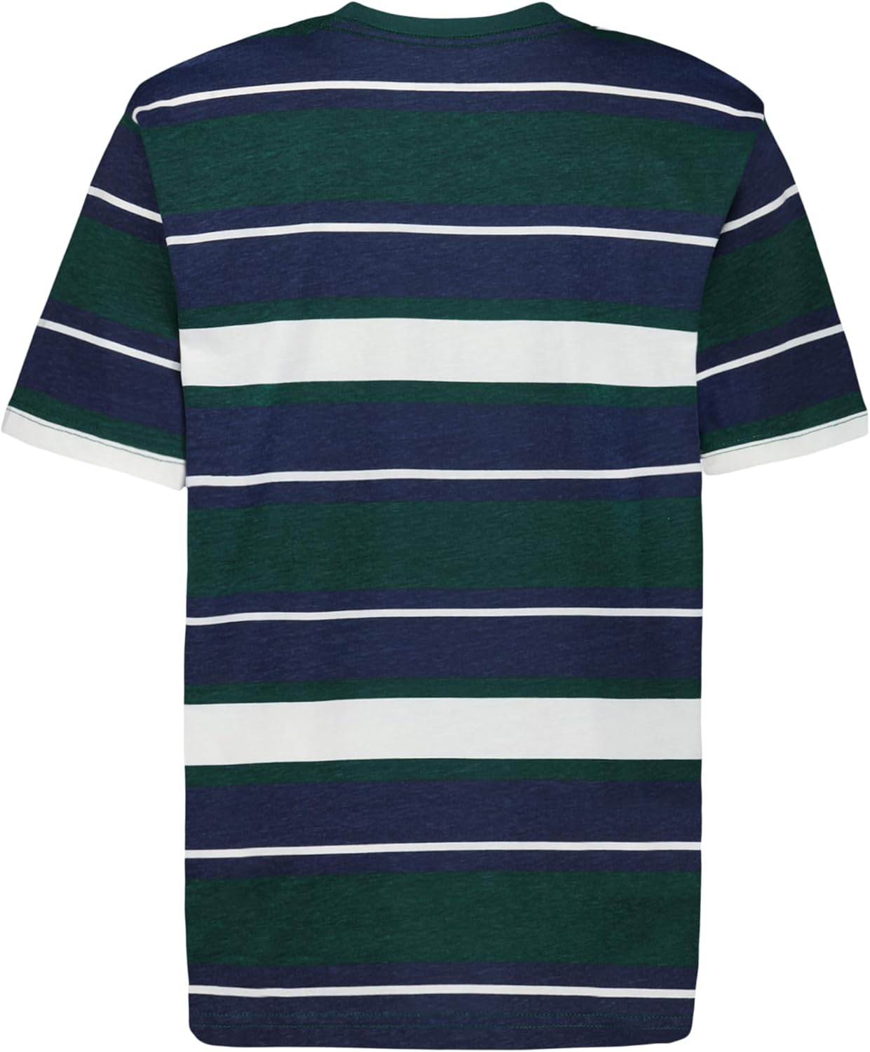 Футболка Tommy Hilfiger Boys с короткими рукавами, полосатой отделкой и круглым вырезом, мягкая, удобная, свободного кроя, Major Rain Forest — фото 2