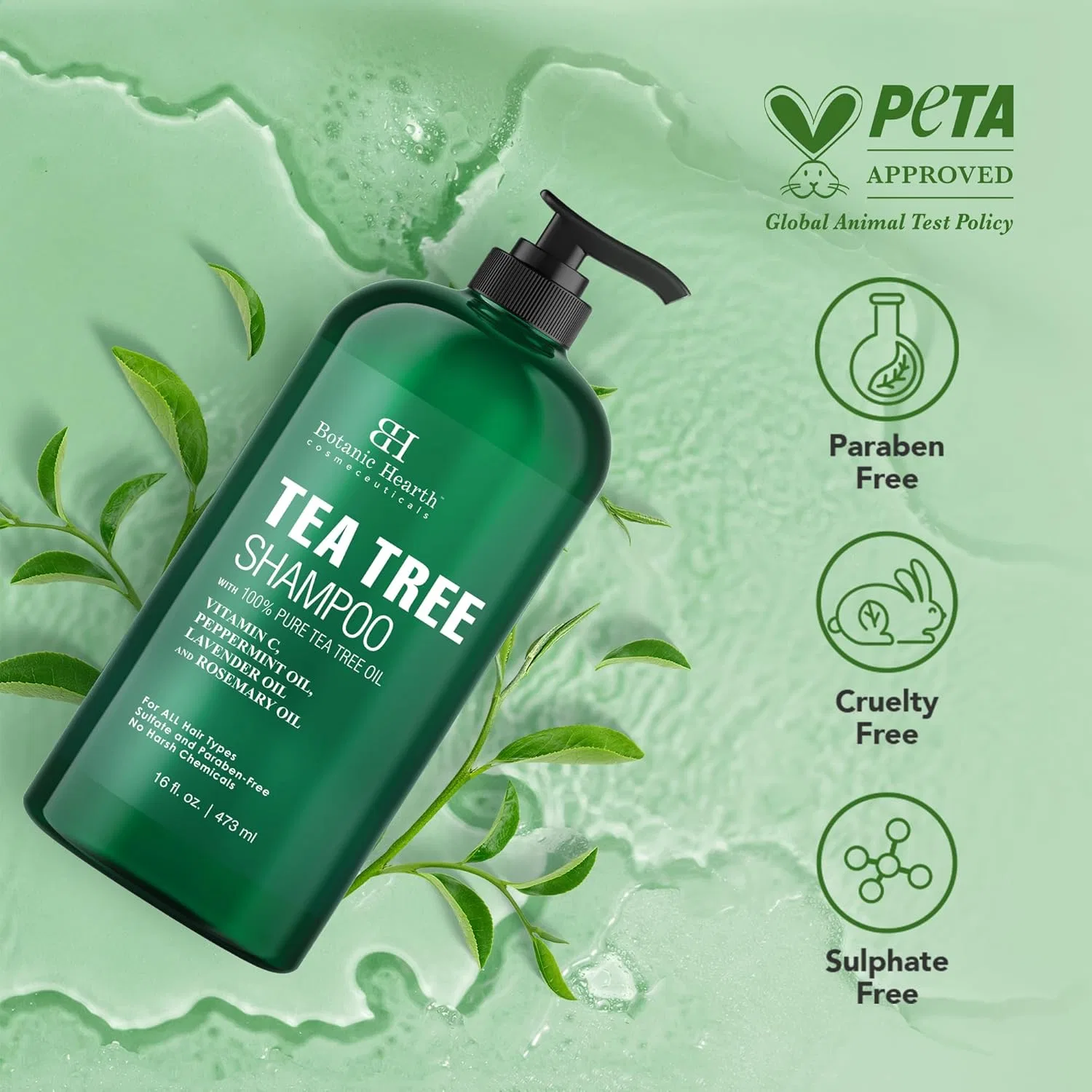Шампунь Botanic Hearth Tea Tree с маслом чайного дерева Botanic Hearth — фото 4