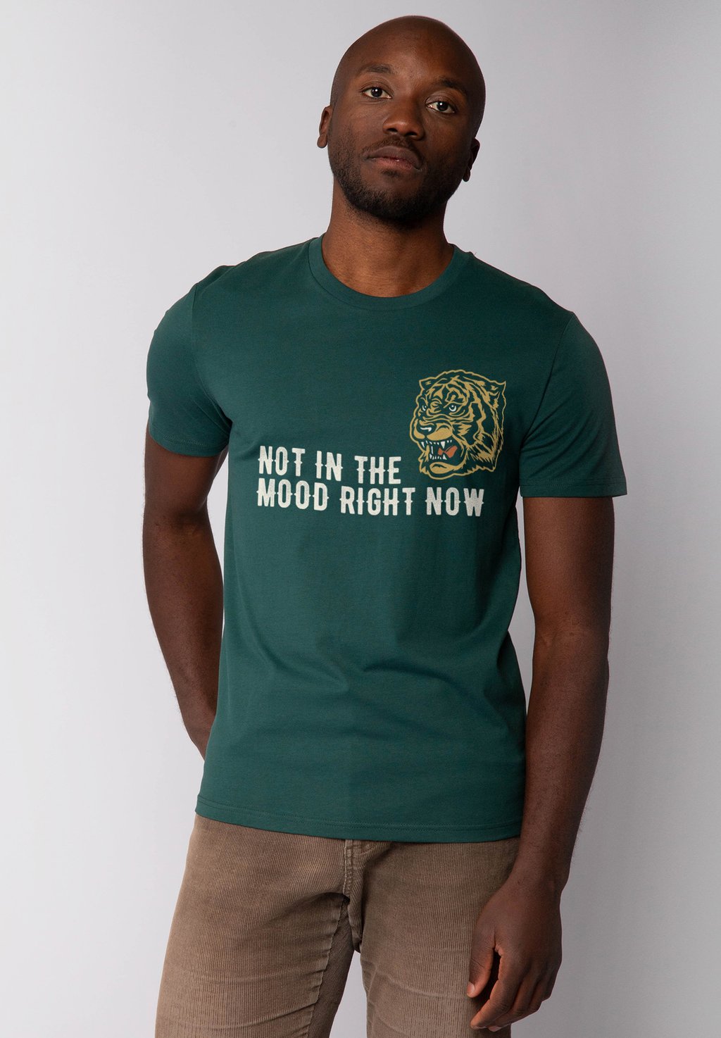 

Футболка с принтом NOT IN THE MOOD watapparel, темно-зеленый