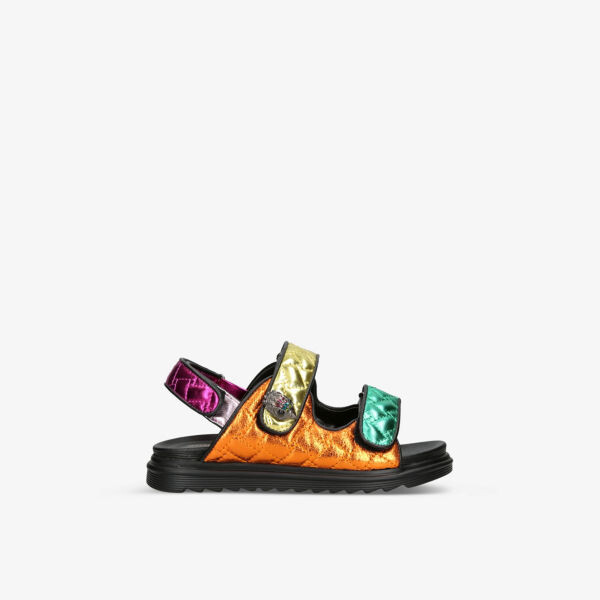 

Стеганые босоножки Orson из металлизированной ткани 7-10 лет Kurt Geiger London, цвет mult/other
