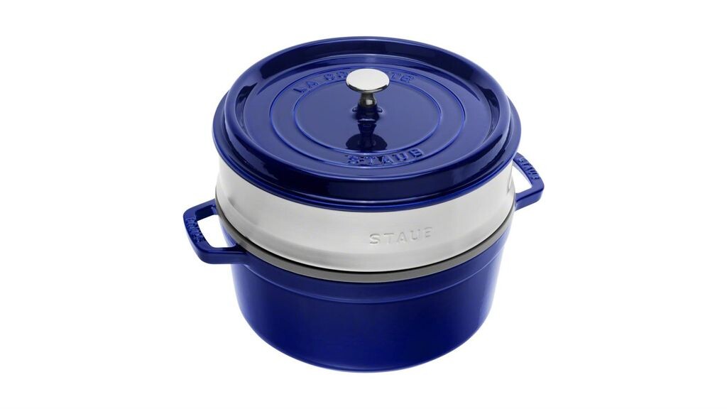 

Кокотка Staub круглая темно-синяя 26см 40510-604-0