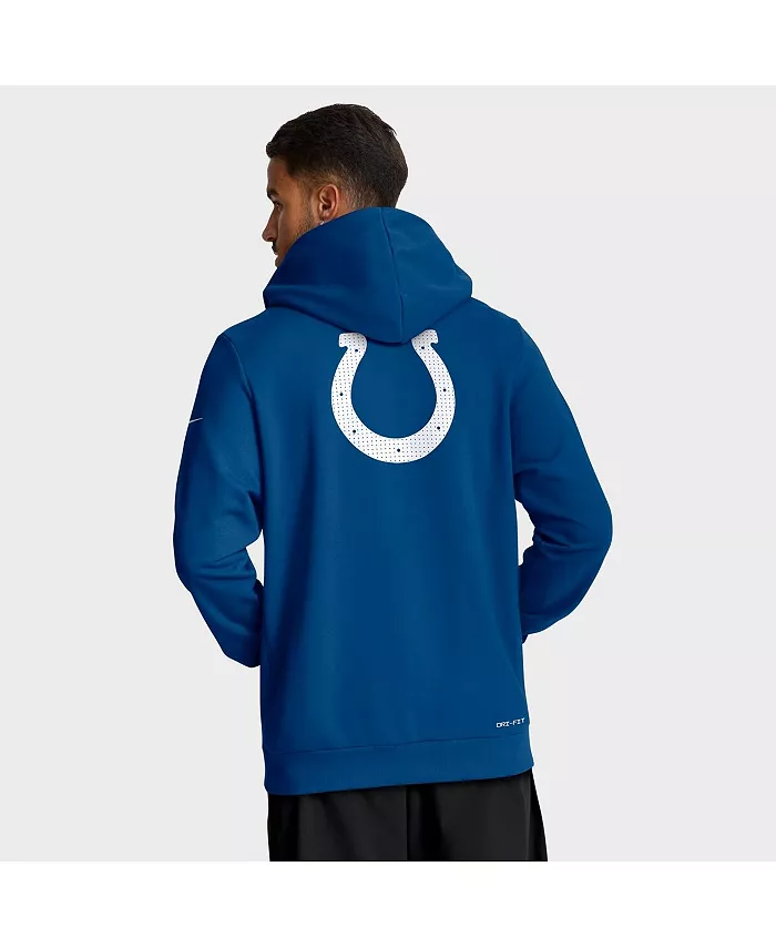 Мужская официальная утилитарная толстовка с молнией Royal Indianapolis Colts Sideline Standard Issue Player Dri-FIT Nike — фото 2