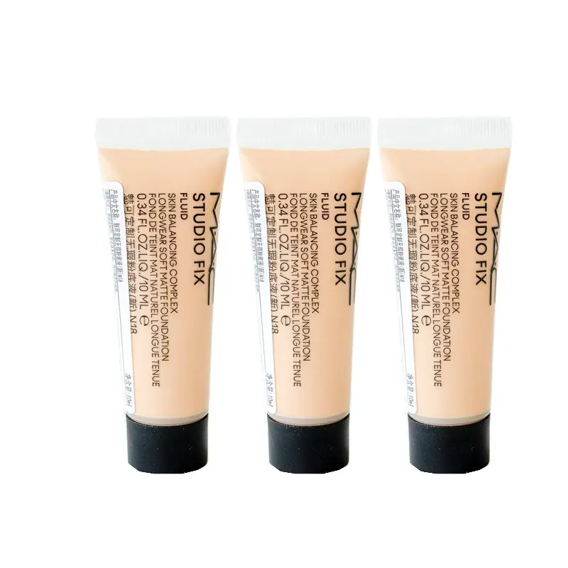 Набор пробников тональной основы Flawless Liquid Foundation, индивидуальный набор образцов макияжа Flawless, естественное осветление тона кожи MAC, Custom Flawless Liquid Foundation N12 (New) 10ml*5 — фото 4