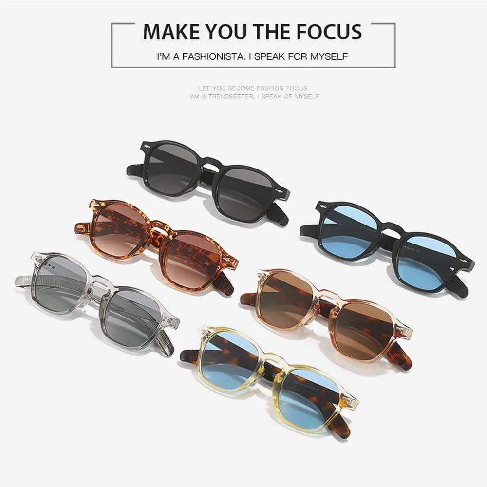 

Винтажные прямоугольные солнцезащитные очки для женщин с синими линзами и заклепками, мужские солнцезащитные очки, женские солнцезащитные очки UV400 TYUVIVO, C3