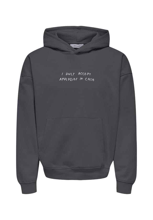 

Толстовка с капюшоном Аарон Only & Sons, серый