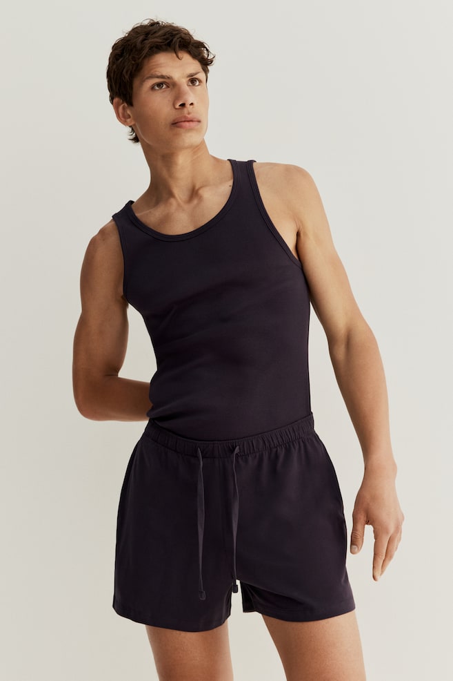 

Хлопковая майка и шорты для сна H&M, синий