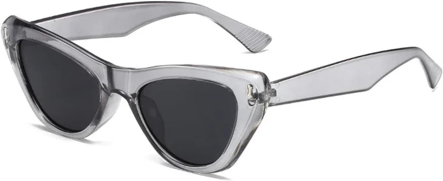 

Солнцезащитные очки с защитой от УФ-излучения UV400 | Панк-стиль "кошачий глаз" | Цветные линзы | Для женщин и мужчин | Для занятий спортом на открытом воздухе и вождения DSVIGF, Cleargray-black