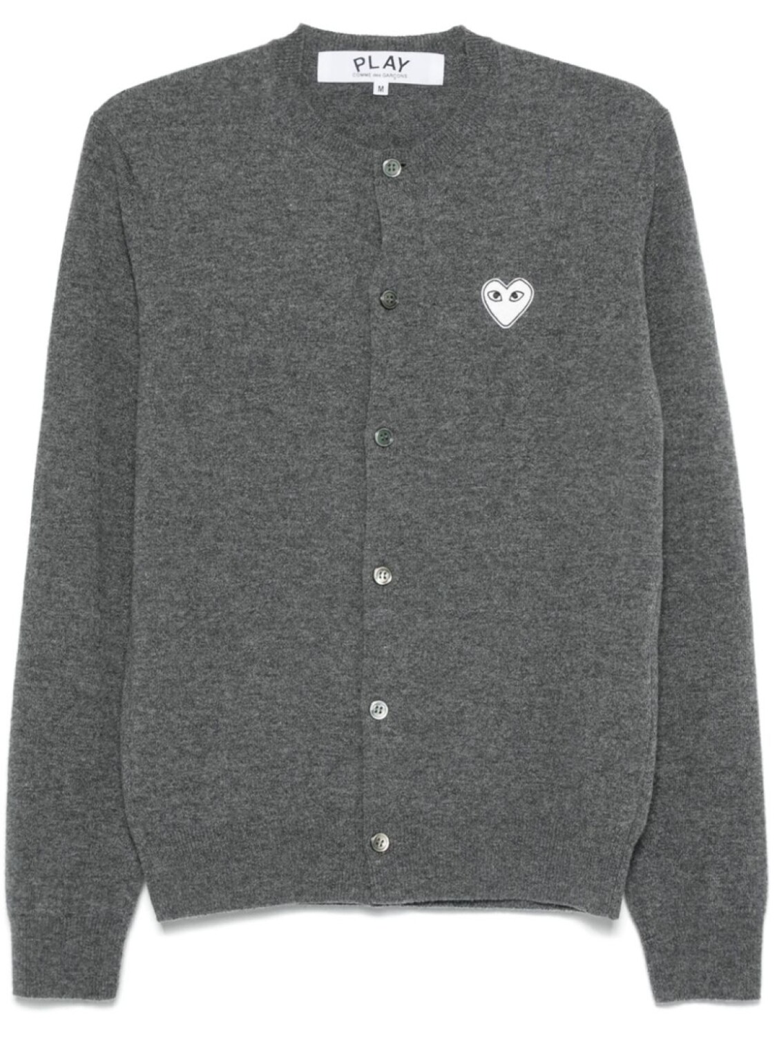 

Кардиган Comme Des Garçons Play с нашивкой-логотипом, серый