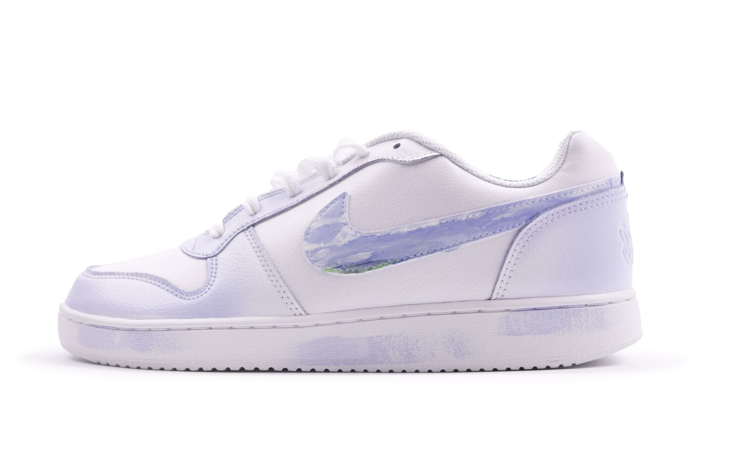 

Кроссовки Nike EBERNON Skateboarding Shoes Men Low-top White/purple, фиолетовый