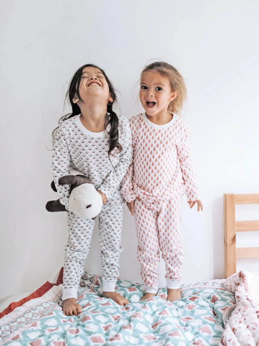 Malabar Baby Пижамный комплект из двух предметов из органического хлопка, Erawan (серый и белый) — фото 2