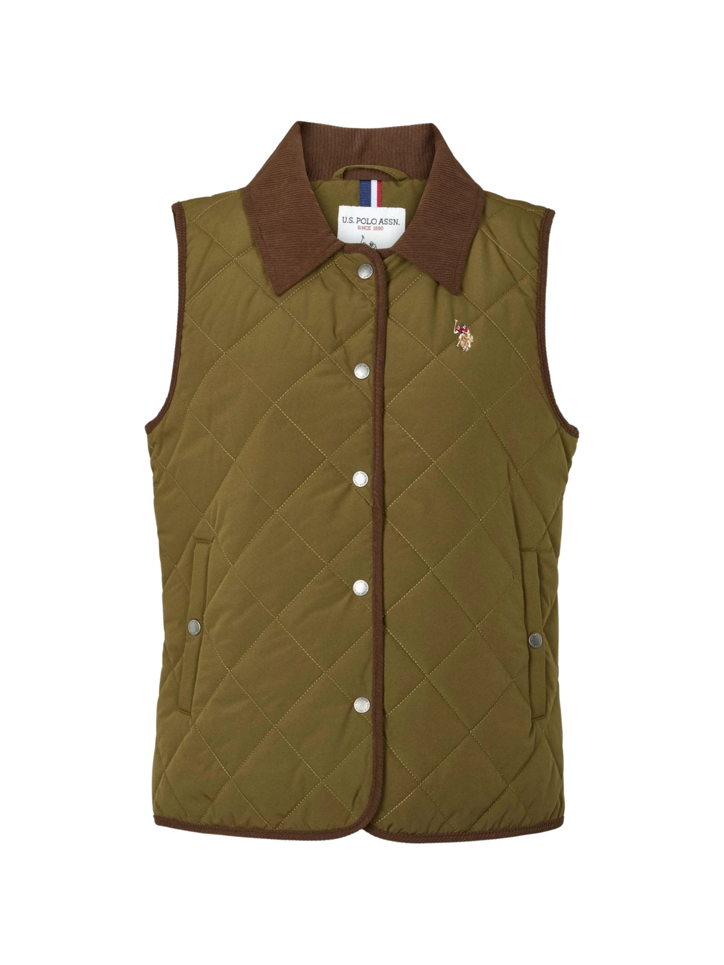 

U.S. POLO ASSN. Жилет 'Mendy' в оливковом цвете