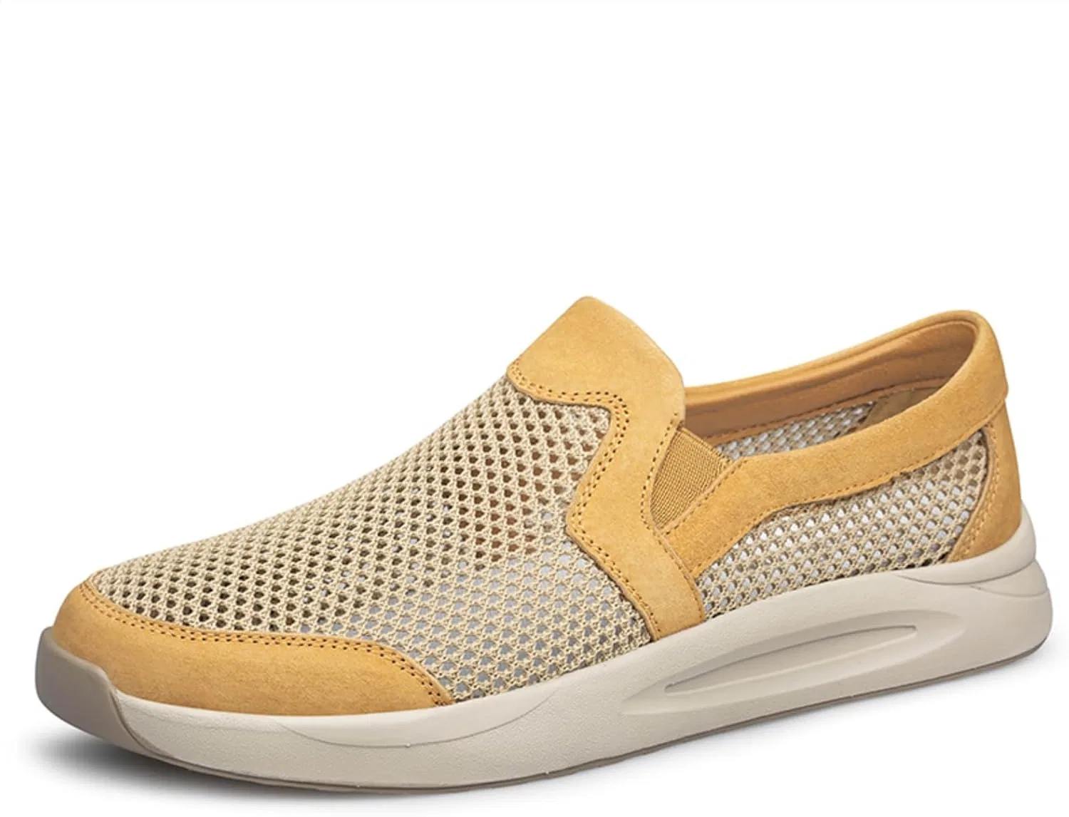 Мокасины мужские дышащие Mesh Loafers, желтый Aokisx