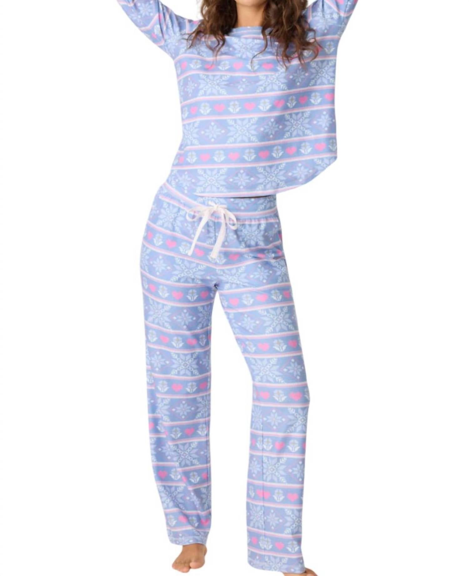

Комплект пижамы Mountain Bound Thermal Velour, цвет синий PJ Salvage