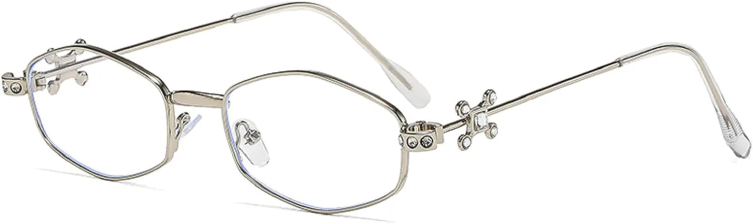 

Модные шестиугольные солнцезащитные очки со стразами для женщин и мужчин в стиле ретро, ​​ромбовидной формы, защита от УФ-излучения UV400 mincl, Silver Clear