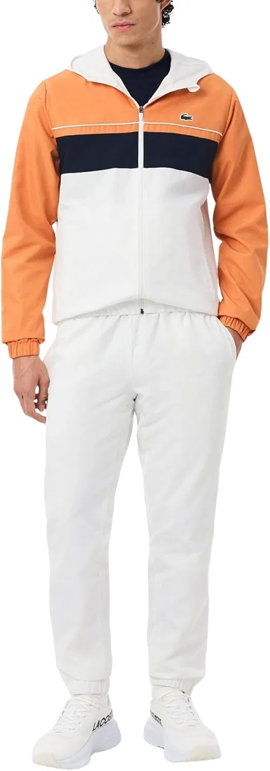 Спортивный костюм Lacoste Diamond Taffeta, белый/розовый/темно-синий