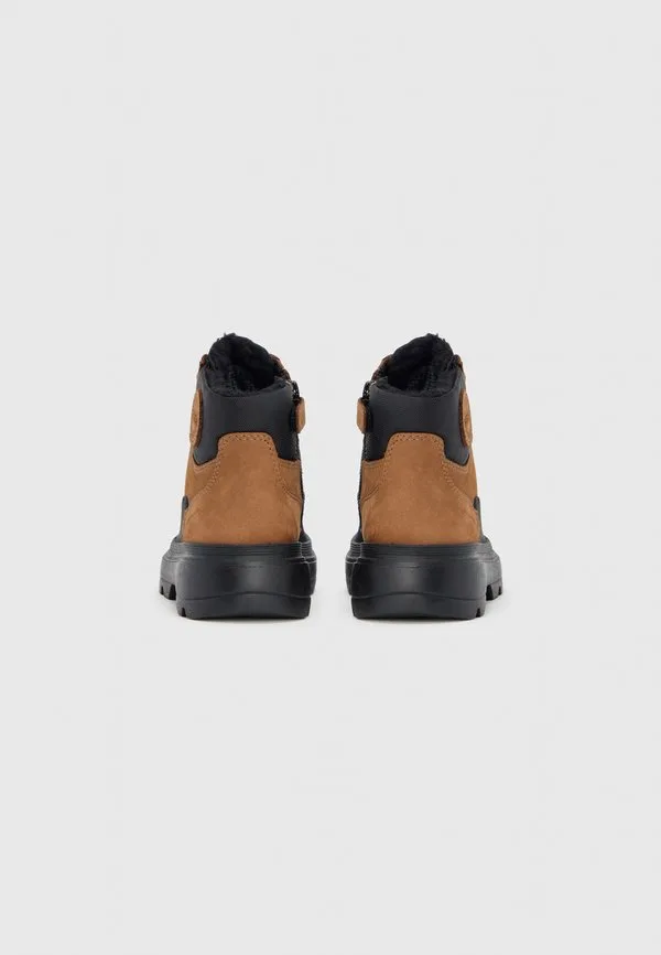 Ботинки kiddartah на шнуровке до щиколотки Geox, Light Brown/Black — фото 3