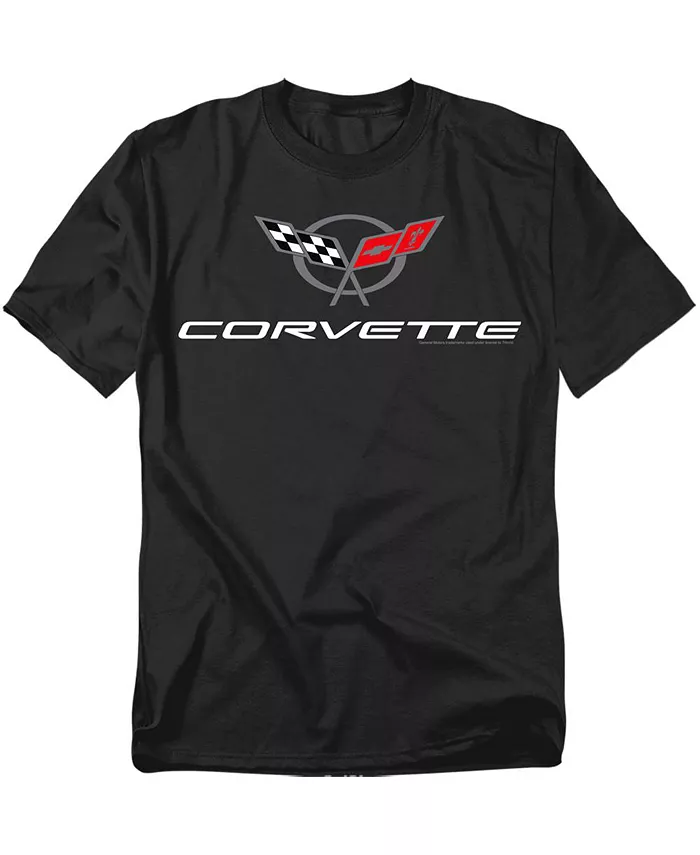 

Мужская футболка Chevrolet с современной эмблемой Corvette, черный