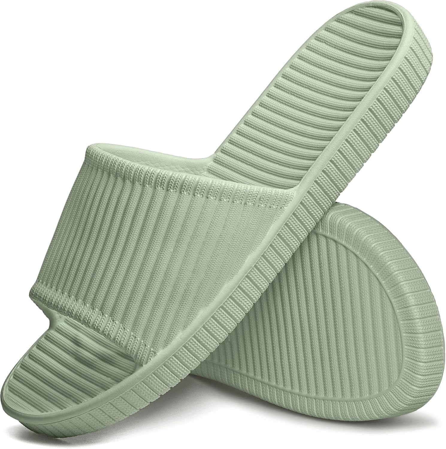 

Счастливые тапочки Lily для душа, женские и мужские тапочки для душа, шлепанцы, пляжные и домашние тапки, нескользящие для ванной и бассейна Happy Lily, зеленый