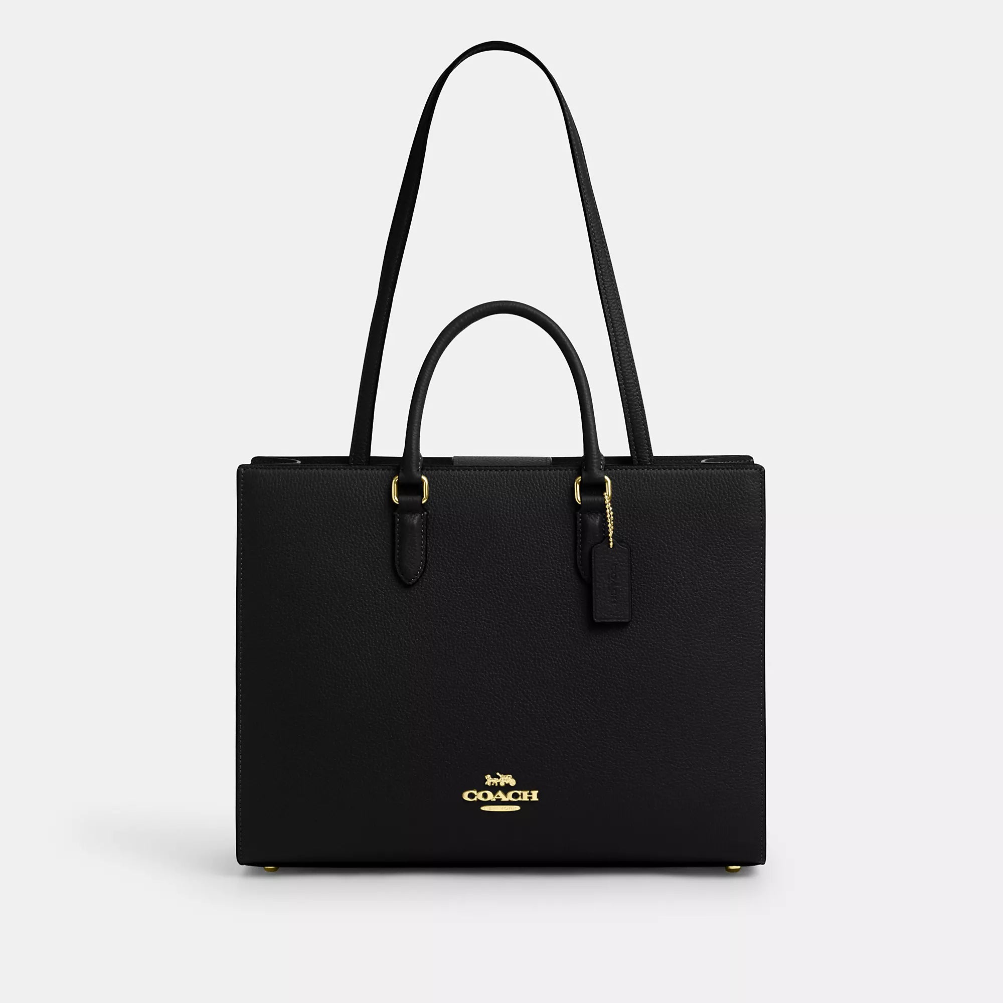 

Сумка-тоут Maggie от Coach Outlet, золотой/черный