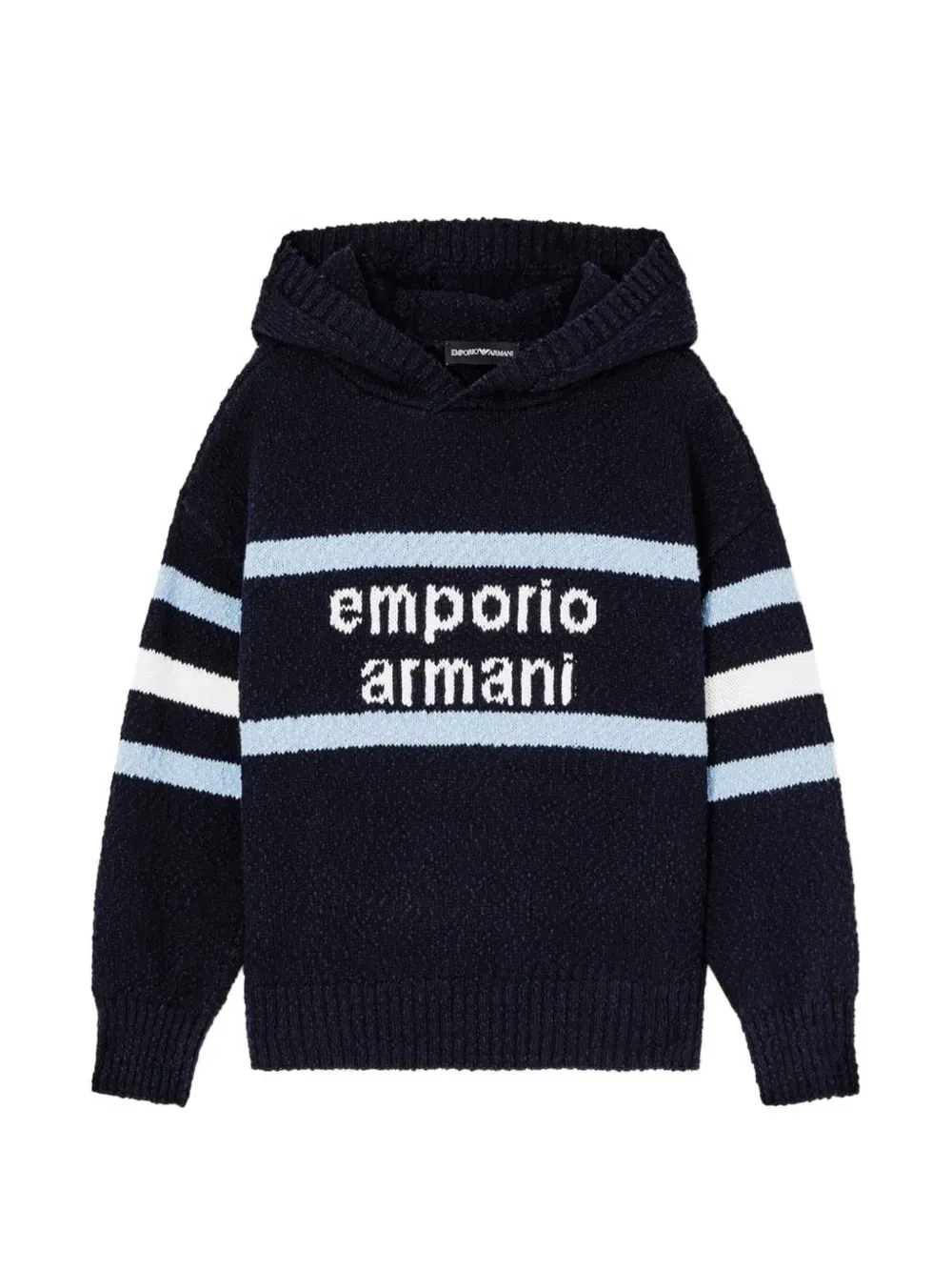 Худи с графическим принтом Emporio Armani Kids, синий