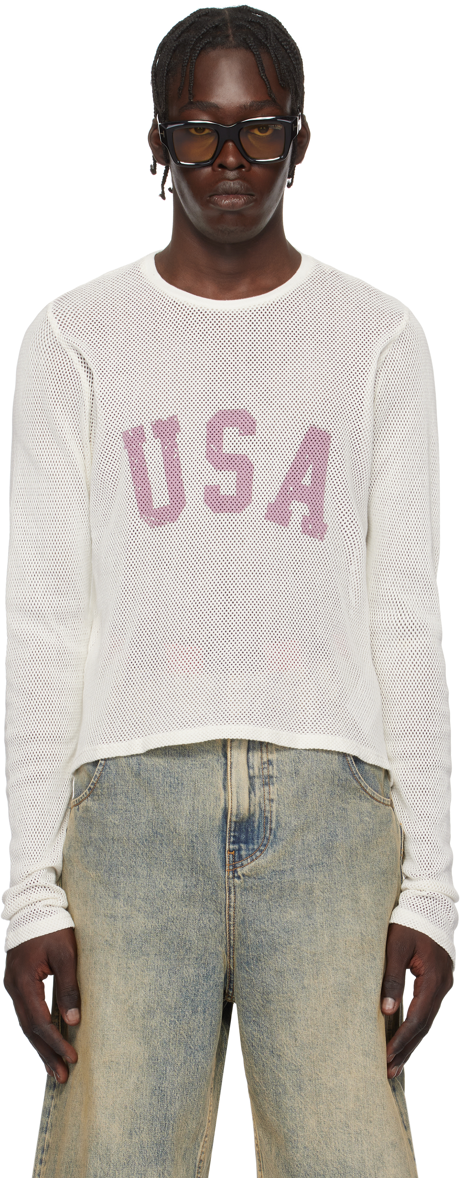 

Футболка с надписью Off-White Front GUESS USA