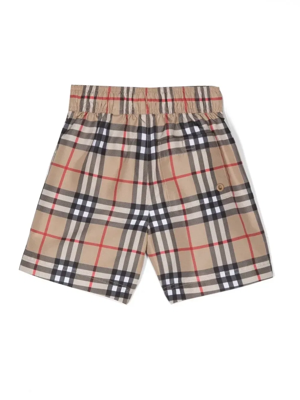 Спортивные шорты в клетку Vintage Check Burberry Kids, бежевый — фото 2
