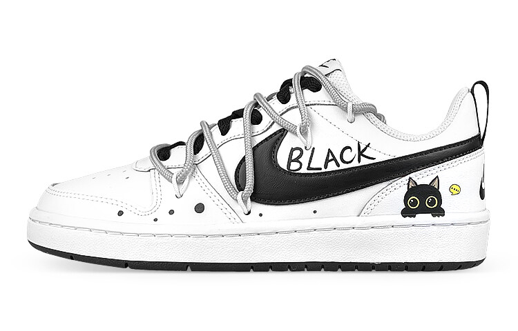 

Кроссовки Nike Court Borough Series Skateboard Shoes Women's Low-Top White Black Gray