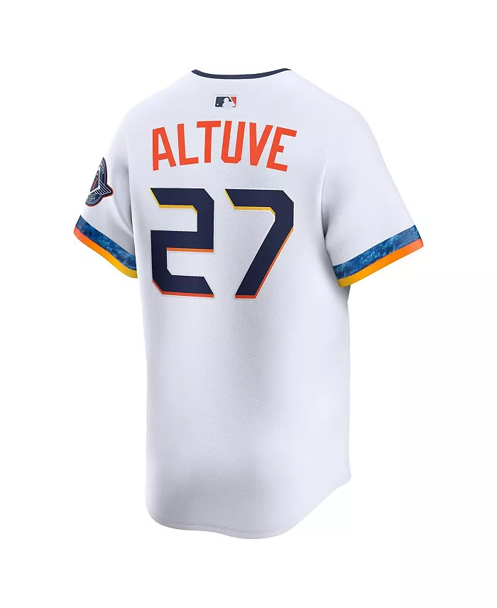 Мужская майка игрока Jose Altuve White Houston Astros 2025 City Connect Limited Nike — фото 3