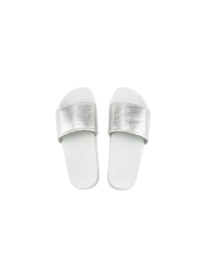 Мюли Flip Flop, серебряный — фото 3