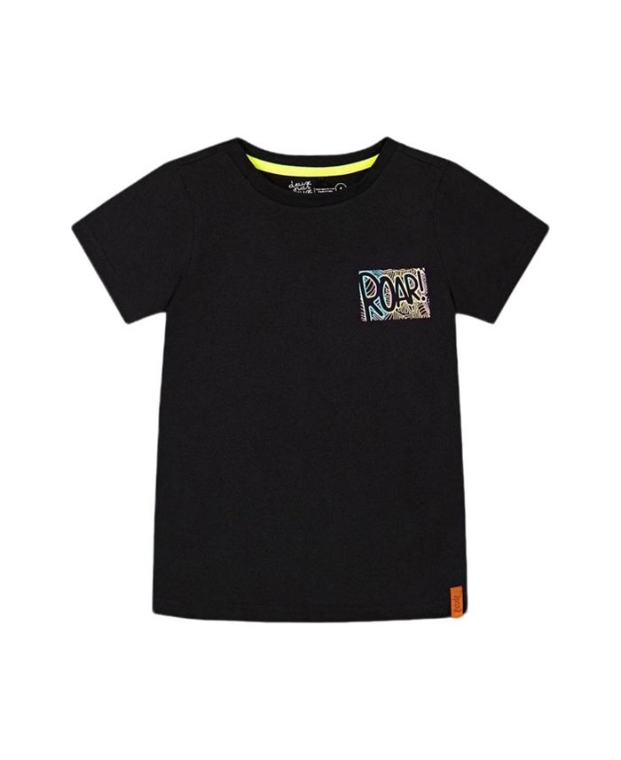 

Футболка для мальчиков с принтом динозавра из органического хлопка - Little Kid Deux par Deux, черный