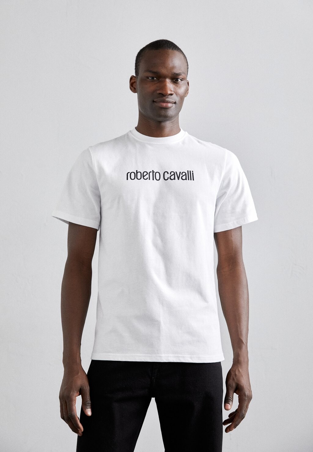 

Футболка с принтом Roberto Cavalli, цвет white