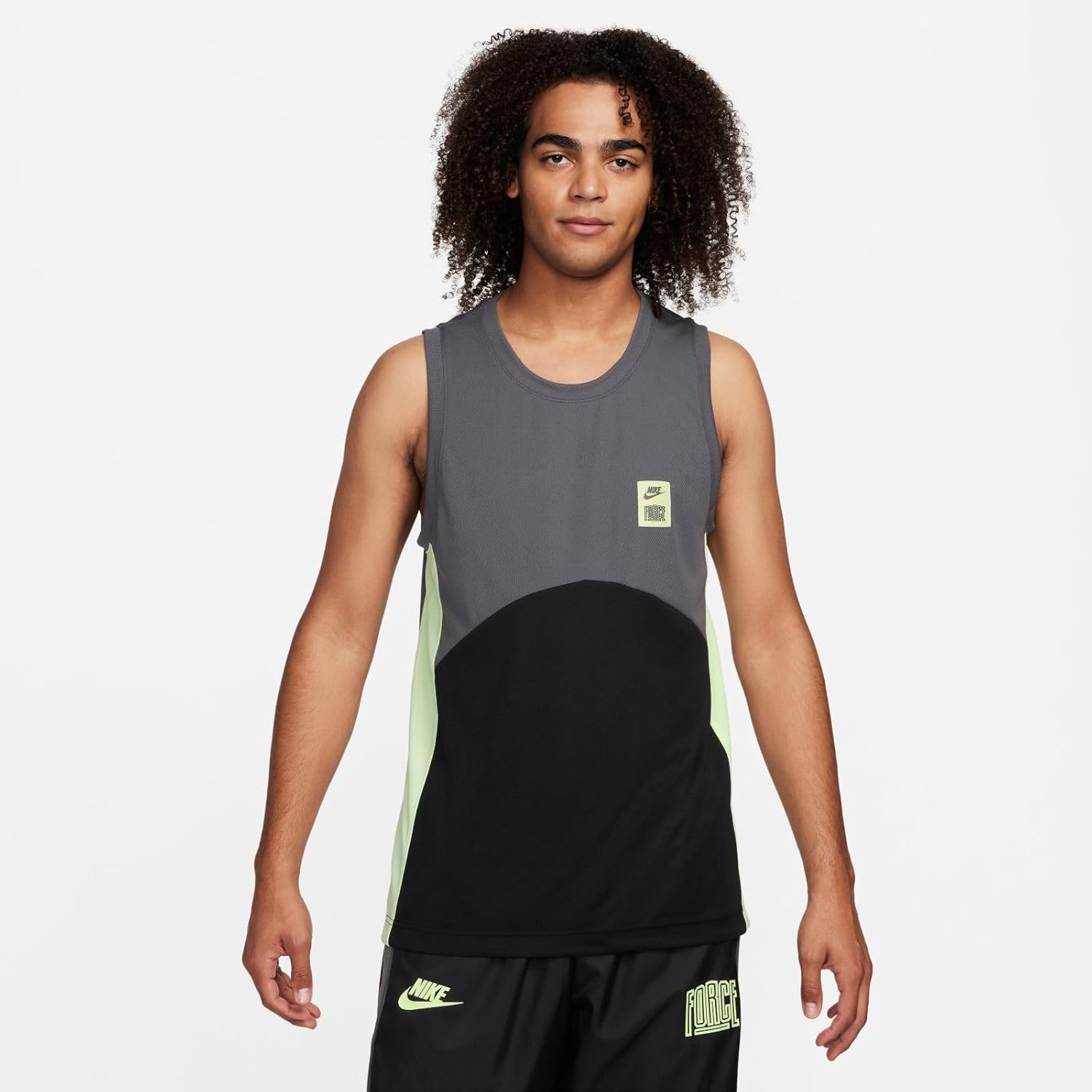 Nike M NK DF Strtfv JSY Men's T-Shirt, Iron Grey/Black/Barely Volt/Iron Gr — фото 2