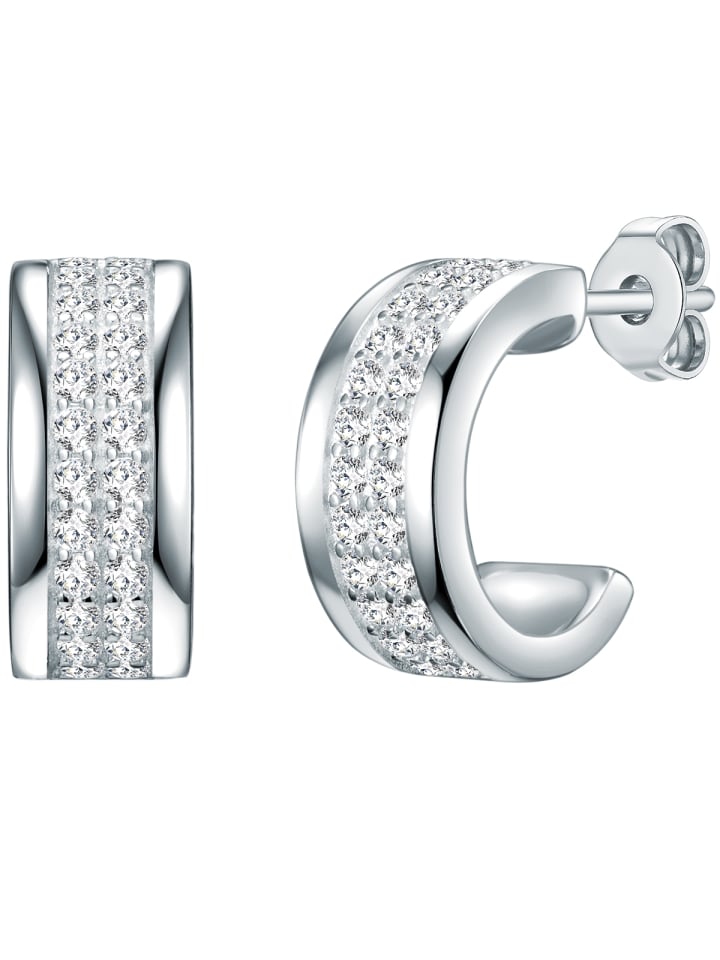 

Rafaela Donata Серьги-кольца из стерлингового серебра с цирконами в серебре