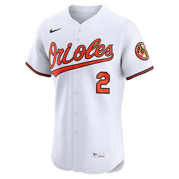Мужская белая домашняя элитная футболка Baltimore Orioles Ганнара Хендерсона Nike — фото 3