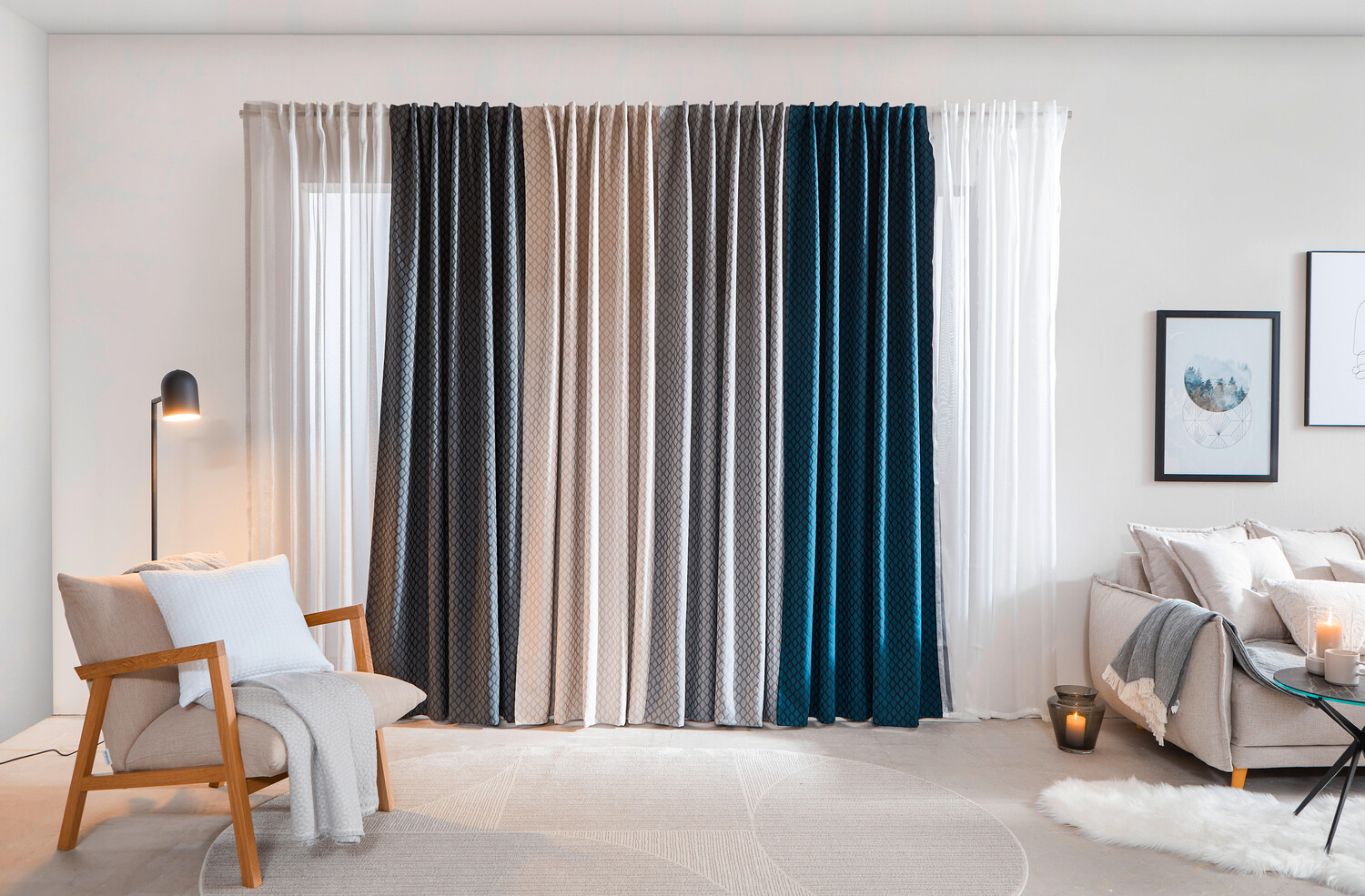 

Готовая штора mino полупрозрачная Dieter Knoll, серебряный