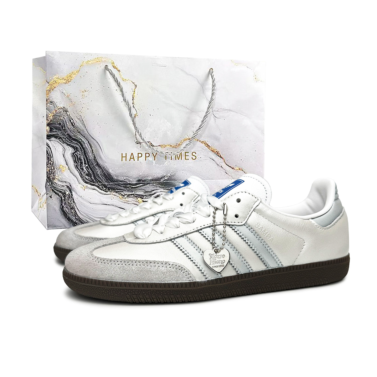 

Samba OG Galaxy Whisper German Army Trainers Unisex Silver Adidas Originals, серебряный (серыйSpecial Shopping Bag)