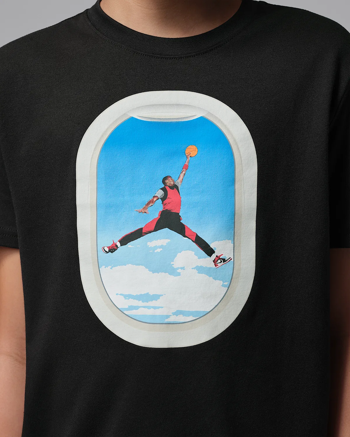 Детская футболка Air Jordan Plane Window, Black — фото 4