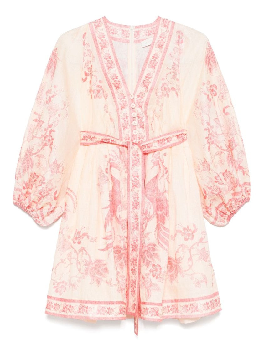 

Счастливый Платье Mini Dress Zimmermann, розовый