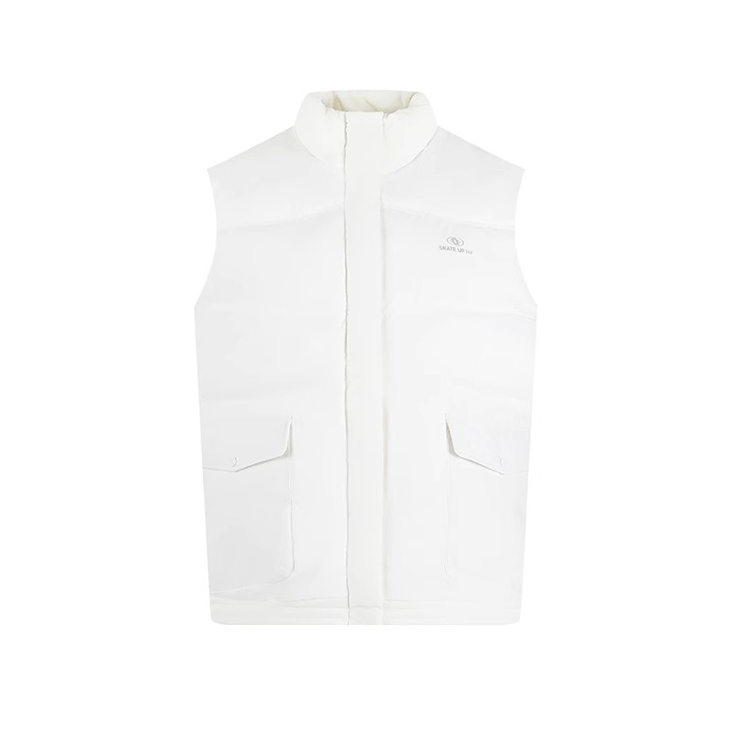 

361° Женская жилетка Feather White с воротником стойка утепленная