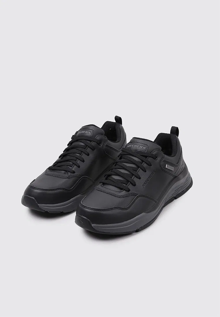 Кроссовки Skechers Herren Benago Hombre, Black Gray Waterproof Leather — фото 3