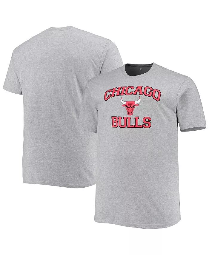 

Футболка мужская серая меланжевая Chicago Bulls Big and Tall Heart and Soul Profile