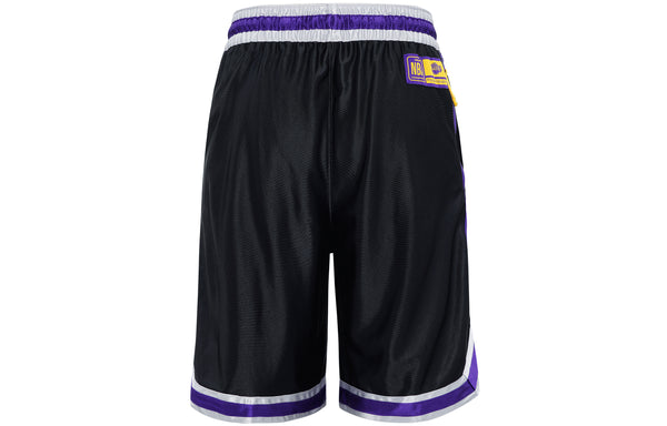 Шорты nba courtside los angeles lakers lacing basketball training sports shorts black Nike, черный — фото 2