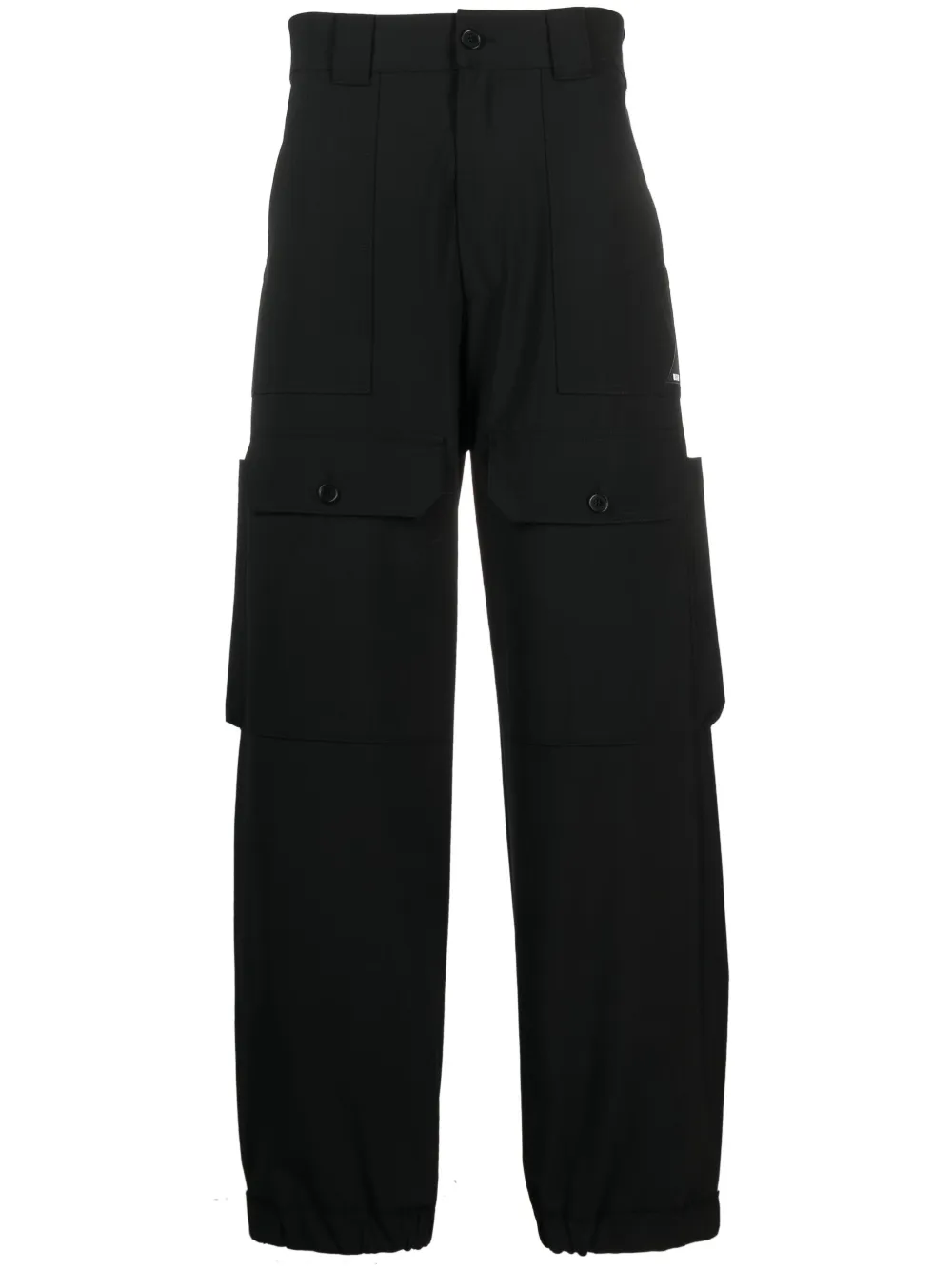 

Широкие брюки с завышенной талией MSGM, черный