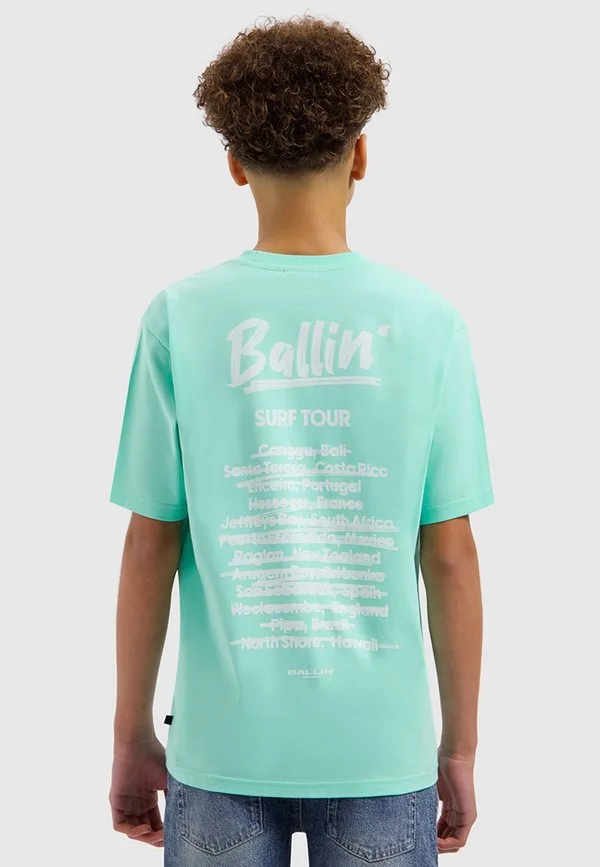 Футболка свободного кроя с круглым вырезом и принтом Ballin, Mint — фото 2