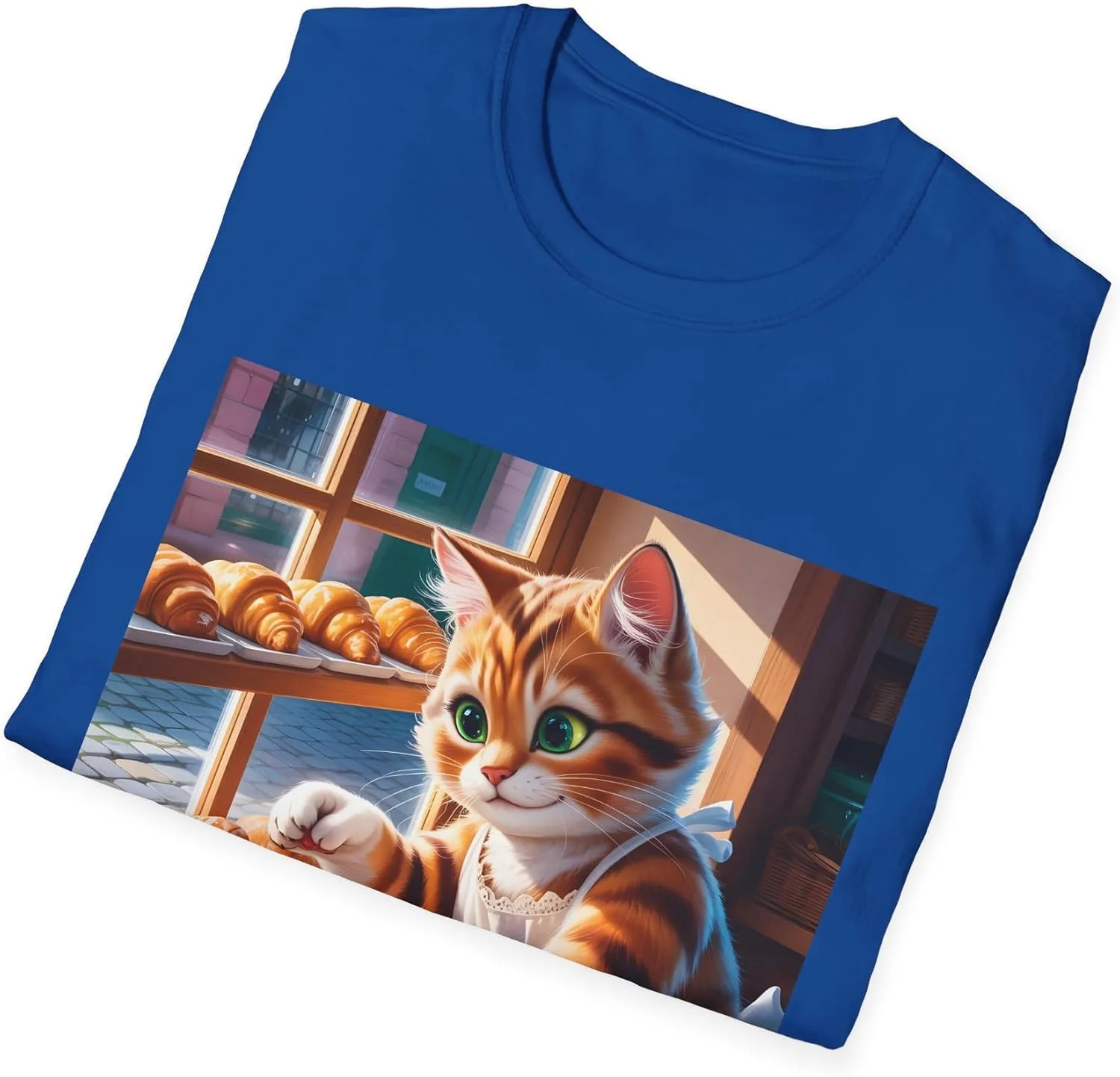 Футболка Unisex Cats Donut Shop с милым принтом с котиками GENERIC, Royal — фото 4