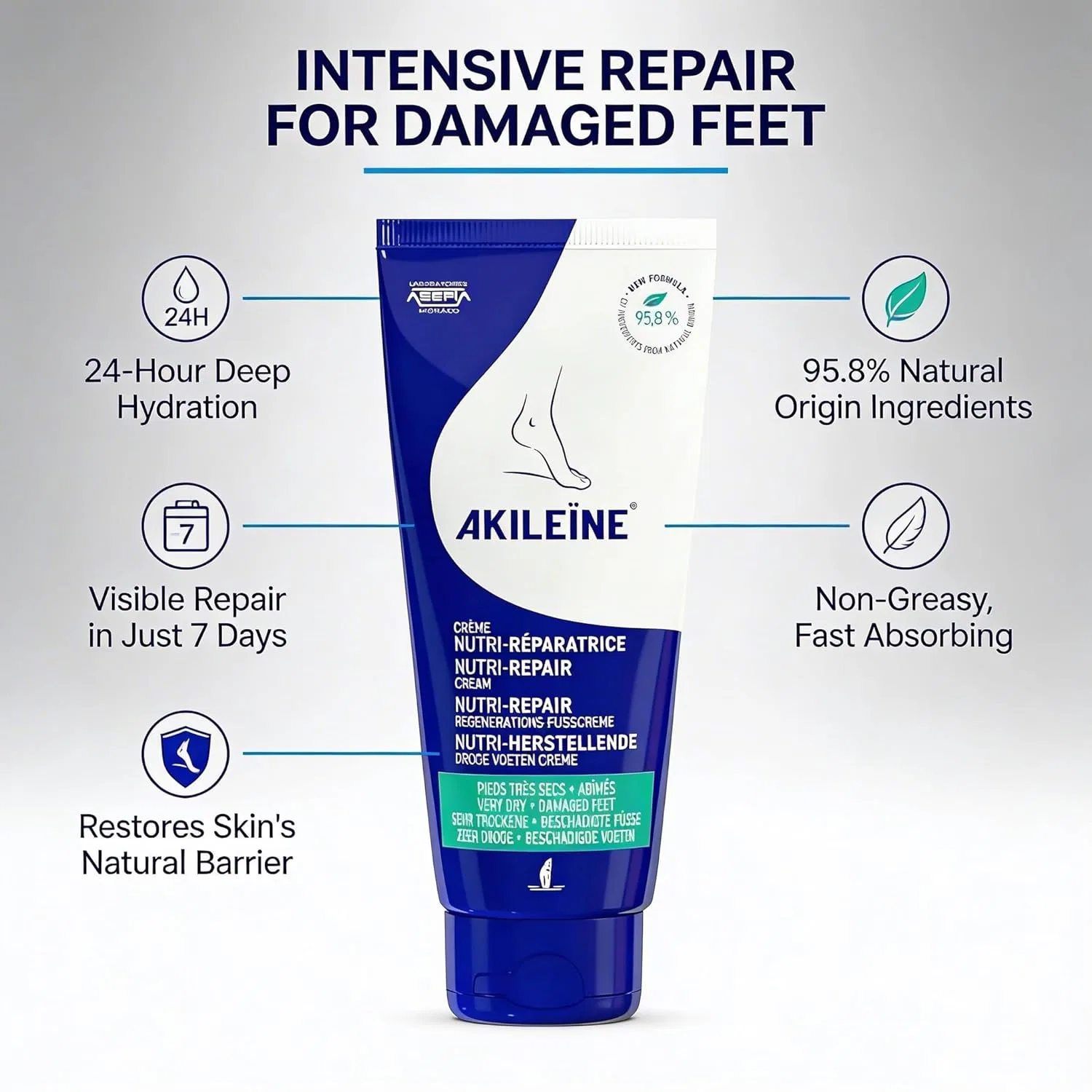 Крем для ног AKILEINE Nutri-Repair Karite Rain, 100 мл Akileine — фото 2
